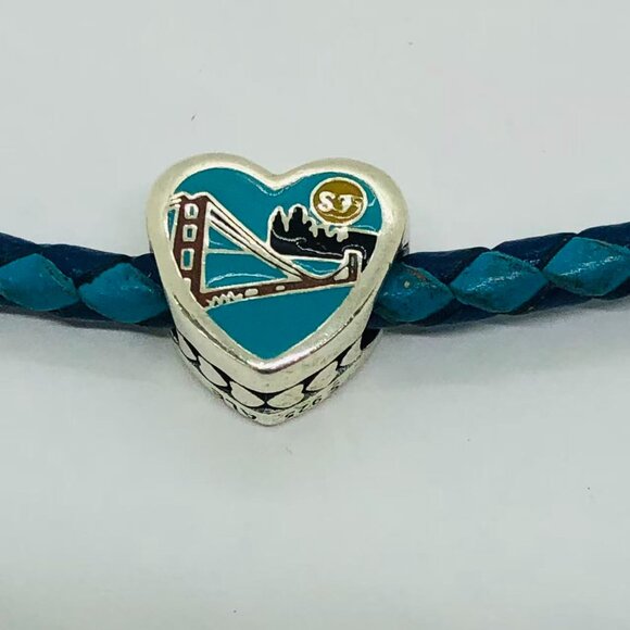 ✨✨Pandora San Francisco Golden Gate Bridge California Charm Heart Bead Charm - Picture 4 of 4